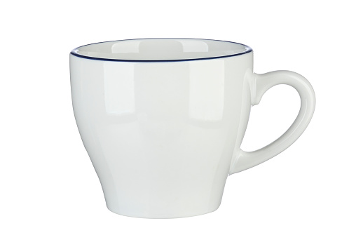 Coffee cup on white background.