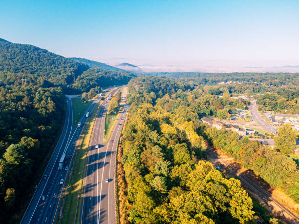 istock An Elevated View of Morning Traffic Vehicles on Interstate 40, Facing West in the Direction of Asheville, NC 1443604656