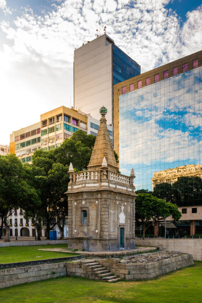 Ancient fountain by Mestre Valentim at November XV Square in Rio de Janeiro City Downtown.