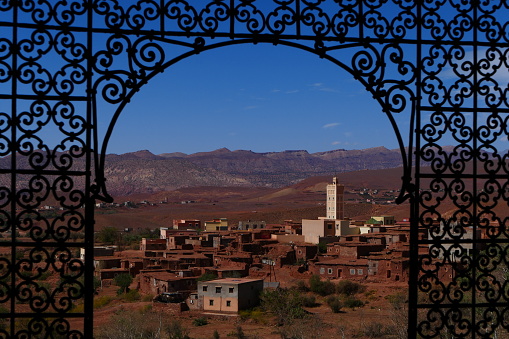 View of Telouet from the Kasbah of Glaoui