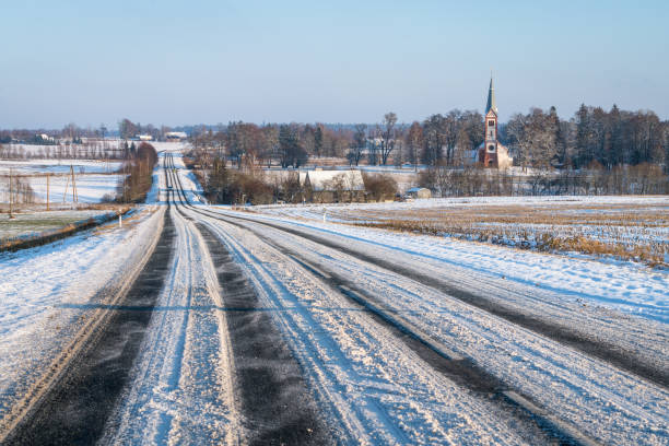 Road in winter Ragana - Sigulda near Krimulda