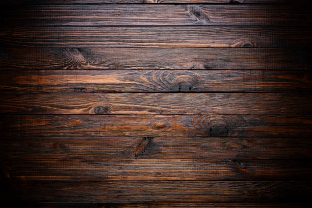 istock Dark rustic wooden planks background 1443611019