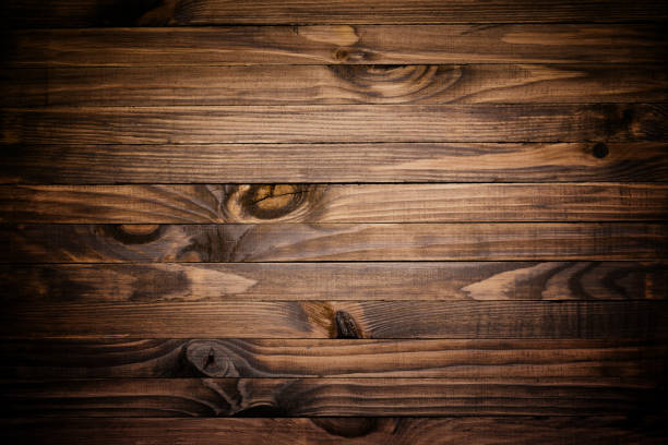 istock Dark vignette wooden background horizontal planks 1443611070
