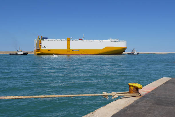 Valletta, Malta - November 30, 2016: PGS Ramform Titan special powerful seismic ship. Marine seismic vessel. Fully integrated with GeoStreamer technology.