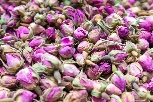 Rose Tea Leaves At Grand Bazaar In Istanbul, Turkey