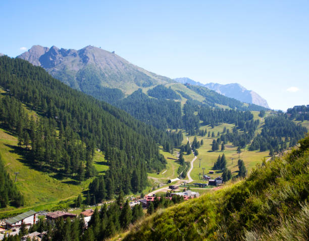 istock Beautiful mountain landscape under blue sky 1443617474