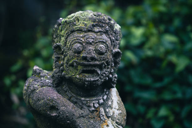 istock Demon sculpture made of stone in Bali 1443620537