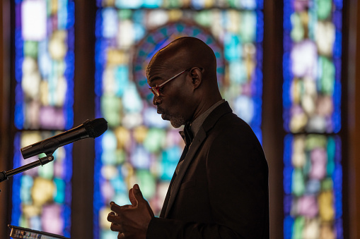 Black Congregation attend Black Baptist Church service