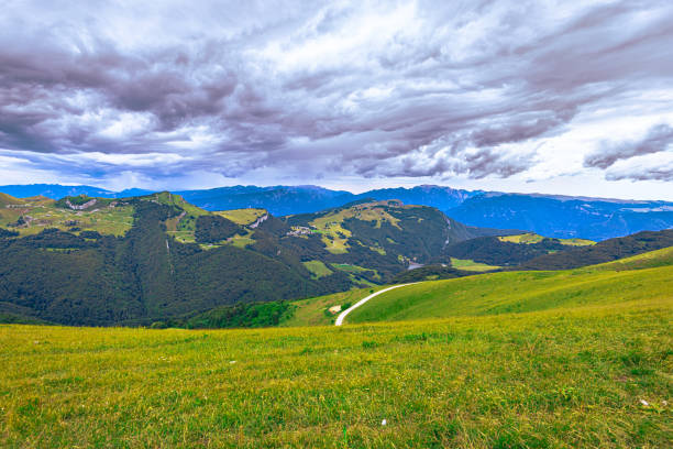 istock Panoramic view of Lake Garda seen from Mount Baldo, Italy 1443625878
