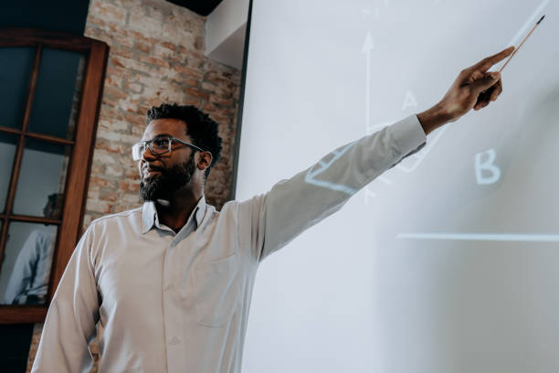 istock Portrait of a teacher teaching math 1443627457