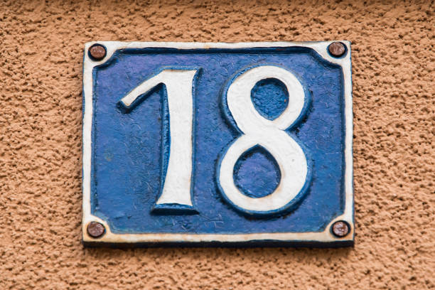 istock Old retro cast iron plate number 43 1443627616