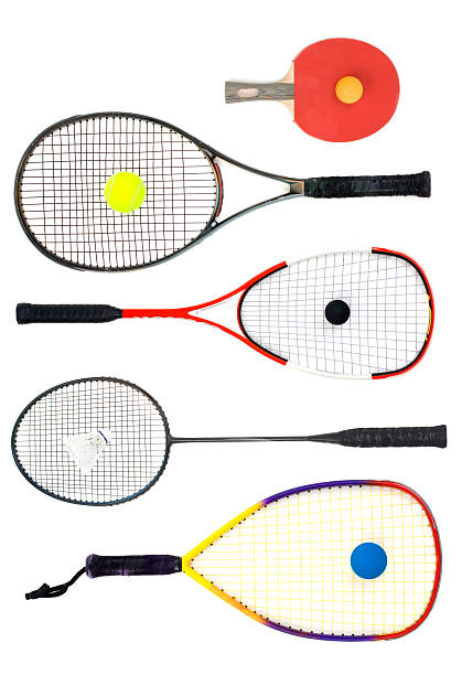 quel est votre raquette - tennis racket ball isolated photos et images de collection