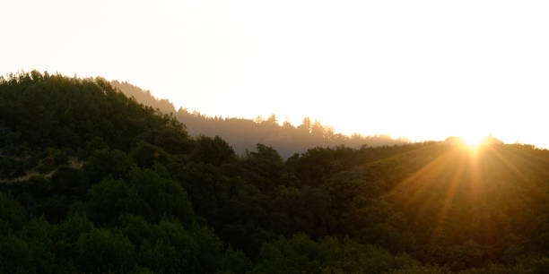 The Sun Sets on the Saratoga Mountains