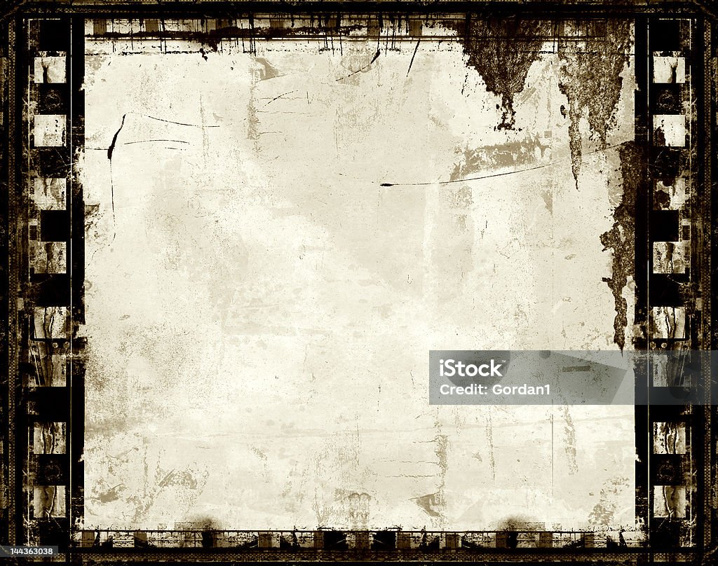 Grunge film frame Computer designed highly detailed grunge film frame with space for your text or image. Nice grunge element or background for your projects.  Antique Stock Photo