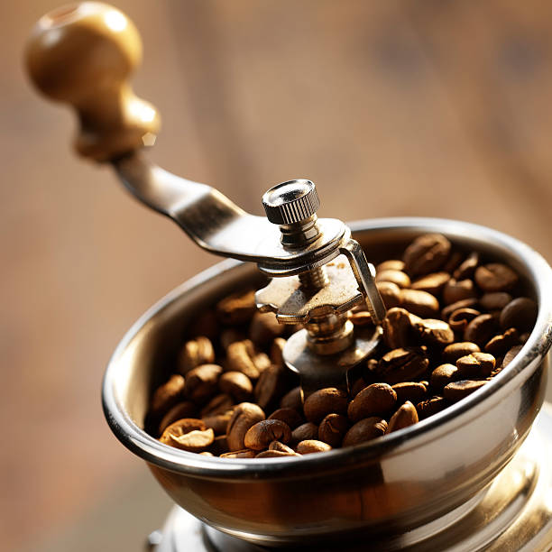 istock Close-up of an old-fashioned coffee grinder 144363170