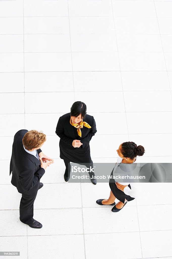 Business people discussing High Angle View Stock Photo