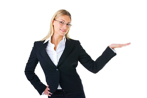 istock Businesswoman gesturing 144363219