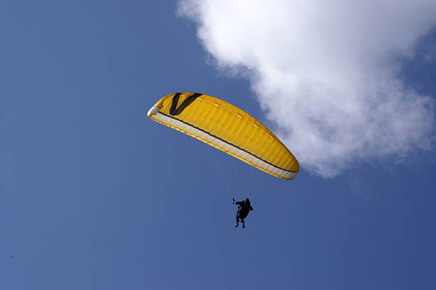 Parachutist stock photo