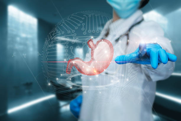 istock Conducting a study of the stomach by scanning. 1443634986