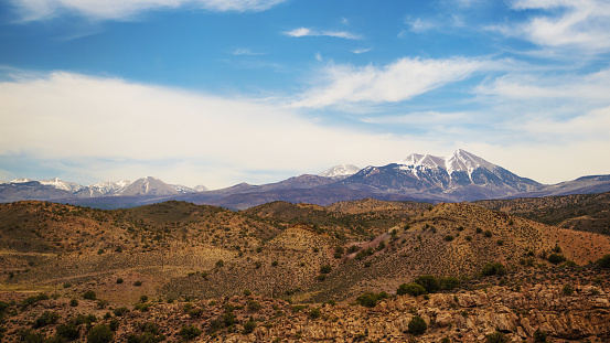 Snowcapped mountains in Utah, USA