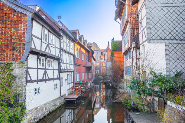 Half timbered houses in the little Venice of Wolfenbuttel Half timbered houses in the little Venice of Wolfenbuttel, Germany klein venedig photos stock pictures, royalty-free photos & images