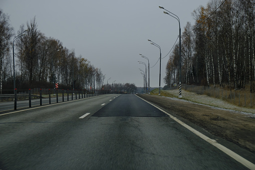highway M-1 in late autumn