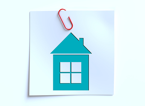 Minimal house symbol. Real estate, mortgage, loan concept.