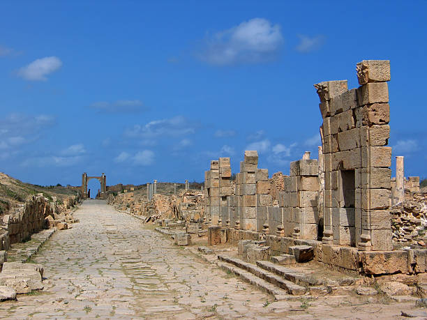 istock Decumanus maximus in Leptis Magna 144365002