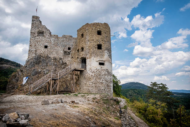Reviste castle ruins, Slovakia stock photo