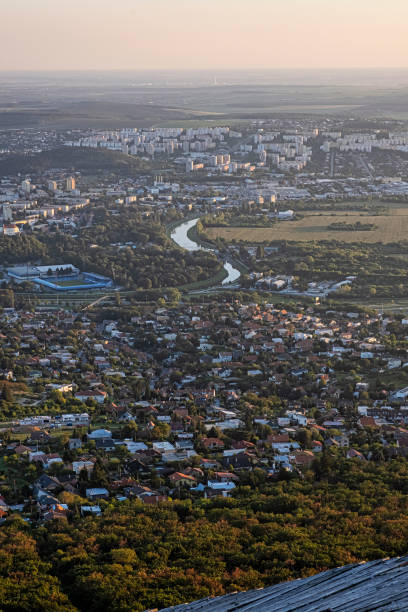 istock Nitra town from Zobor hill, Slovakia, evening scene 1443653368