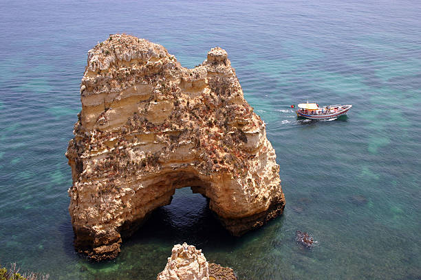 istock Lagos /Portugal: Ponta da Piedade with boat 144365430