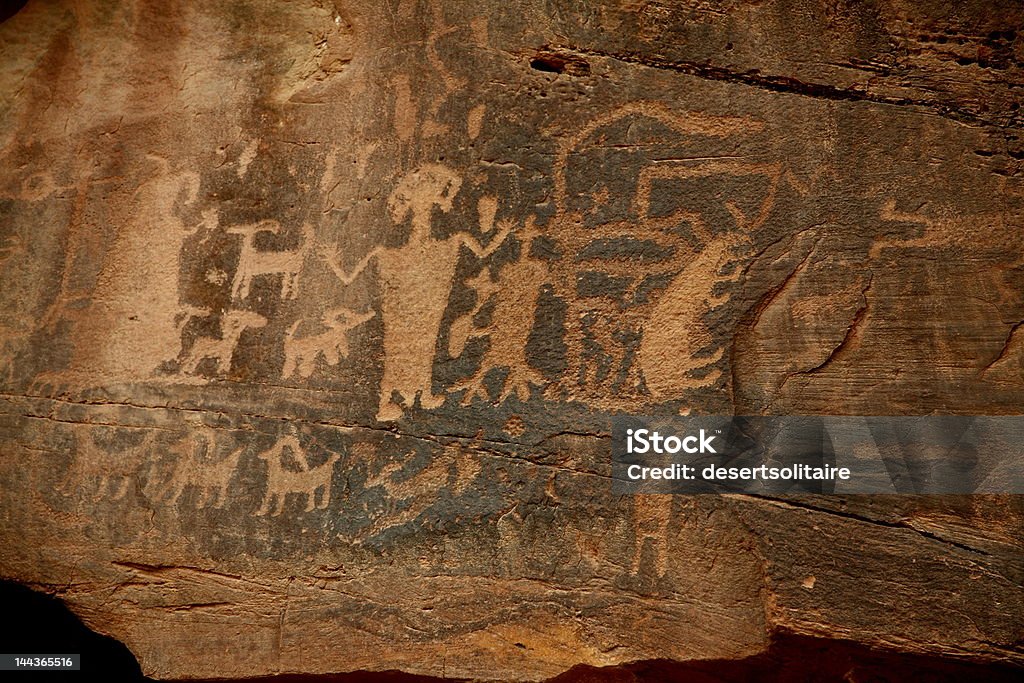 Pétroglyphes du sud de l'utah - Photo de Antique libre de droits