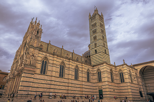 The Cathedral of the medieval city of Siena in Tuscany, Italy