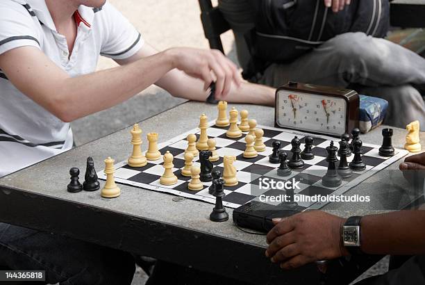 Chess Players Washington Square Stock Photo - Download Image Now - Chess, Public Park, Playing