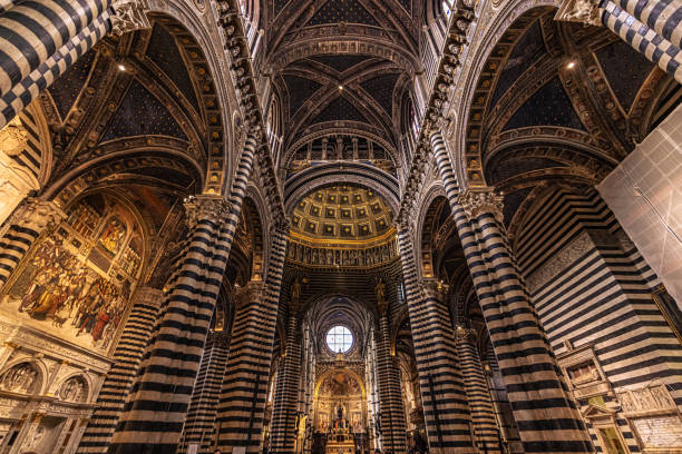 The Cathedral of the medieval city of Siena in Tuscany, Italy stock photo