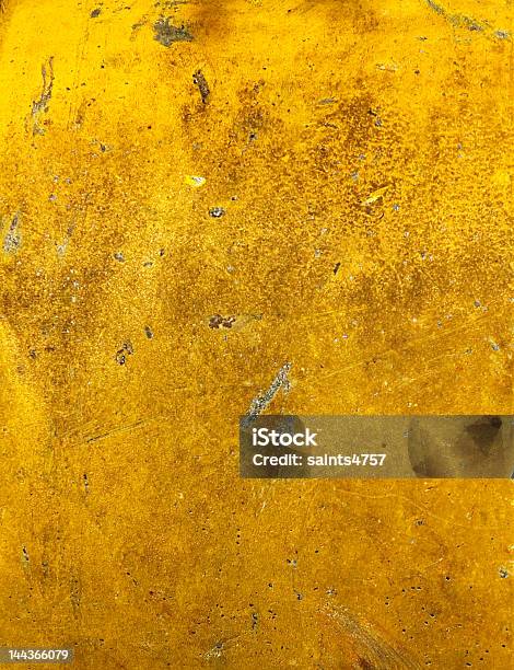 Foto de Antigo Fundo De Metal e mais fotos de stock de Amarelo - Amarelo, Enferrujado, Abstrato