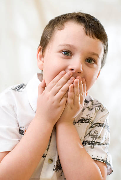 Surprised boy stock photo