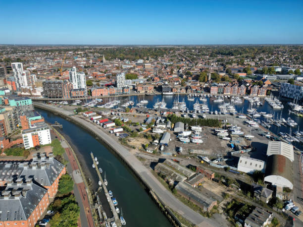 istock Ipswich in Suffolk aerial view 1443669389