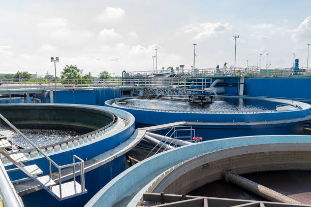 istock Waste water treatment ponds from industrial plants 1443671833