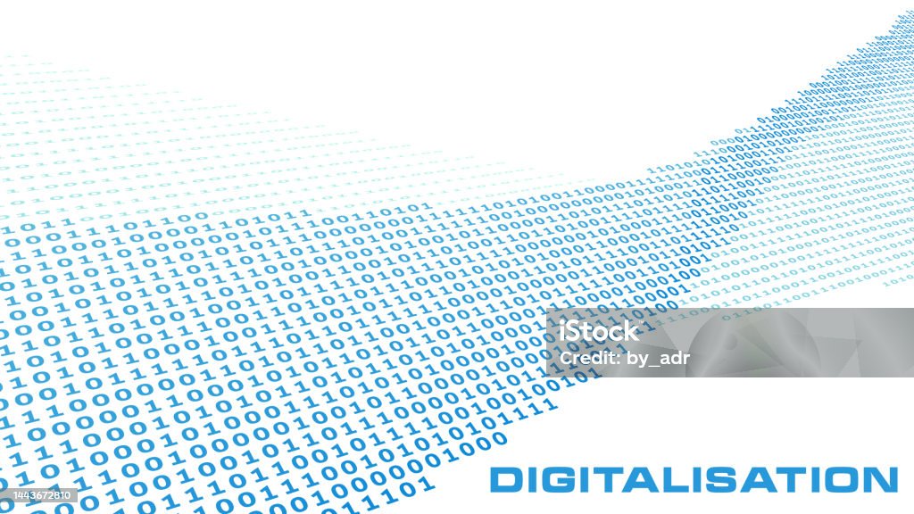 Digitalization Binary Digital Stream Vector Graphics Stock Illustration ...