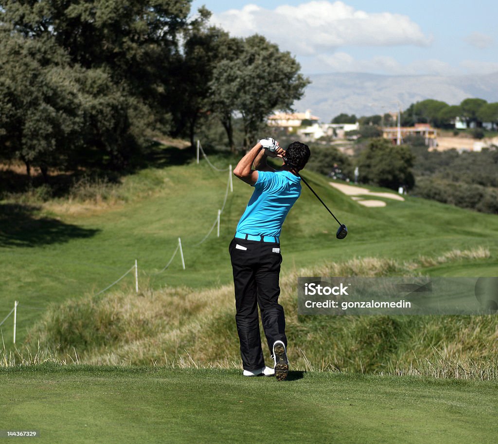 Driving Golf on the driving range Adult Stock Photo