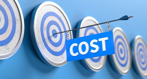 Cost Business Acquisition Strategy Tactic Arrow Hitting Target