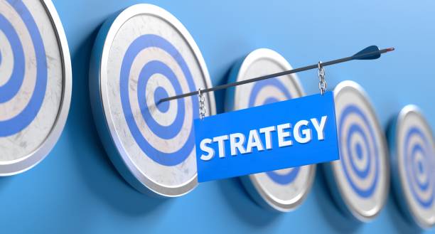 istock Vision Strategy Business Direction Leadership Tactic Arrow Hitting Target 1443680371