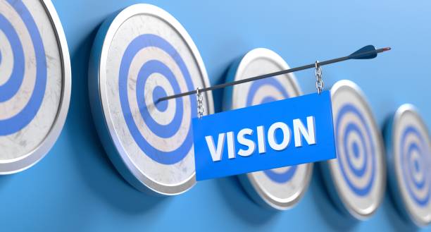 istock Vision Strategy Business Direction Leadership Tactic Arrow Hitting Target 1443680376