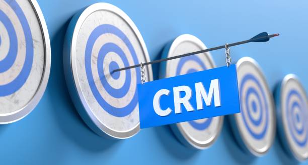 istock CRM Customer Relationship Management business strategy tactic planning Arrow Hitting Target 1443680379