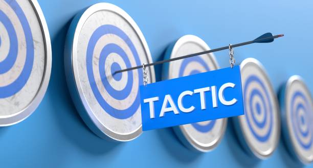 istock Focus Business Strategy Tactic Arrow Hitting Target 1443680395