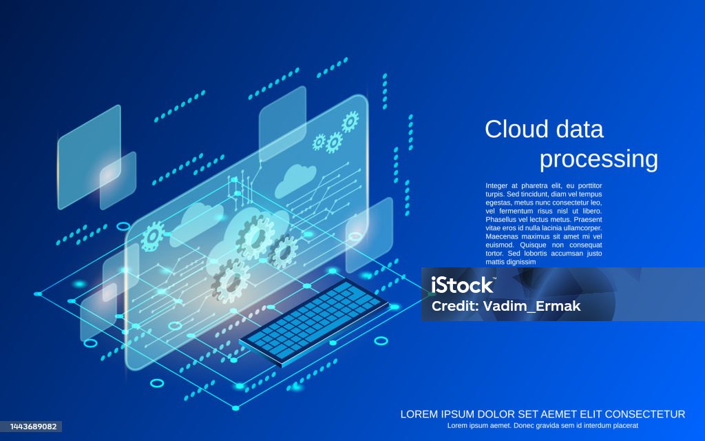 Cloud Data Processing Vector Concept Stock Illustration - Download ...