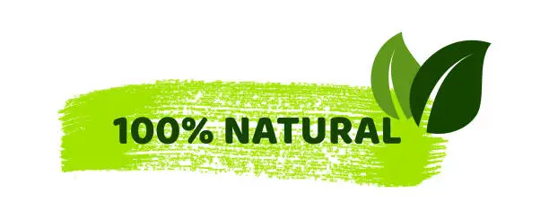 Vector illustration of Green natural bio labels