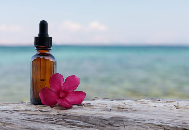 istock Bach flower therapy, mock-up dropper bottle. 1443700358