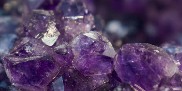 istock Amethyst is a beautiful colored gemstone. naturally 1443703675